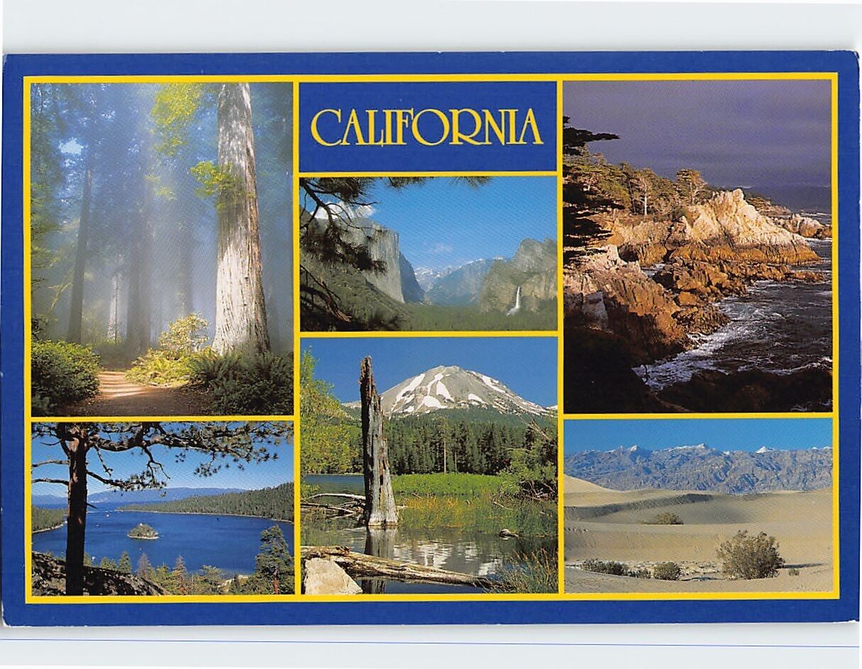 Postcard California\'s Diverse Beauty USA North America
