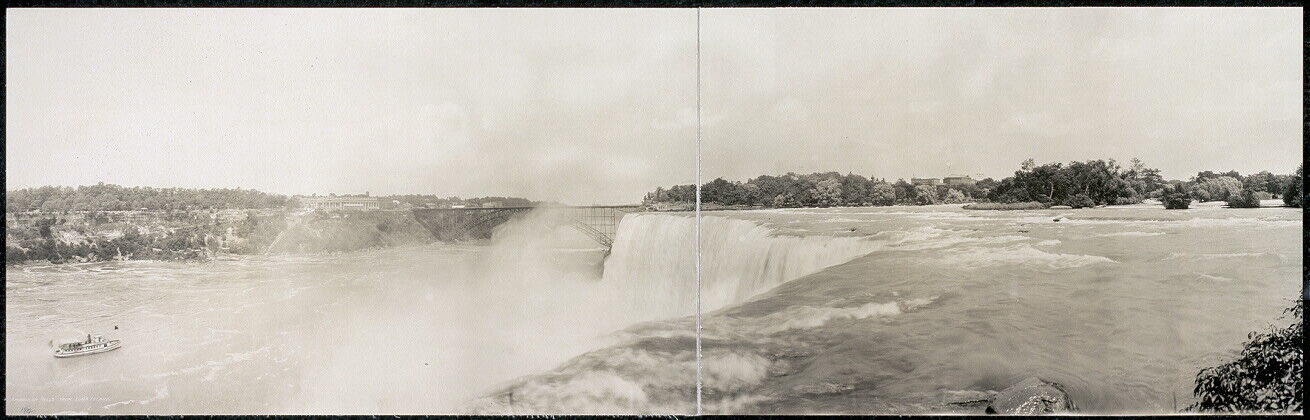 Photo:1918 Panoramic: American Falls from Luna Island, Niagara Falls