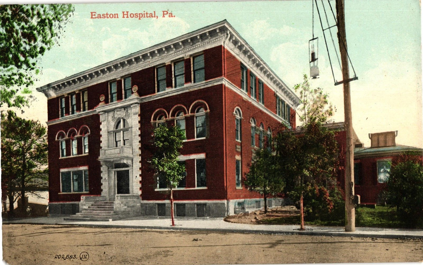 Easton Hospital Easton PA Divided Unposted Postcard 1910s