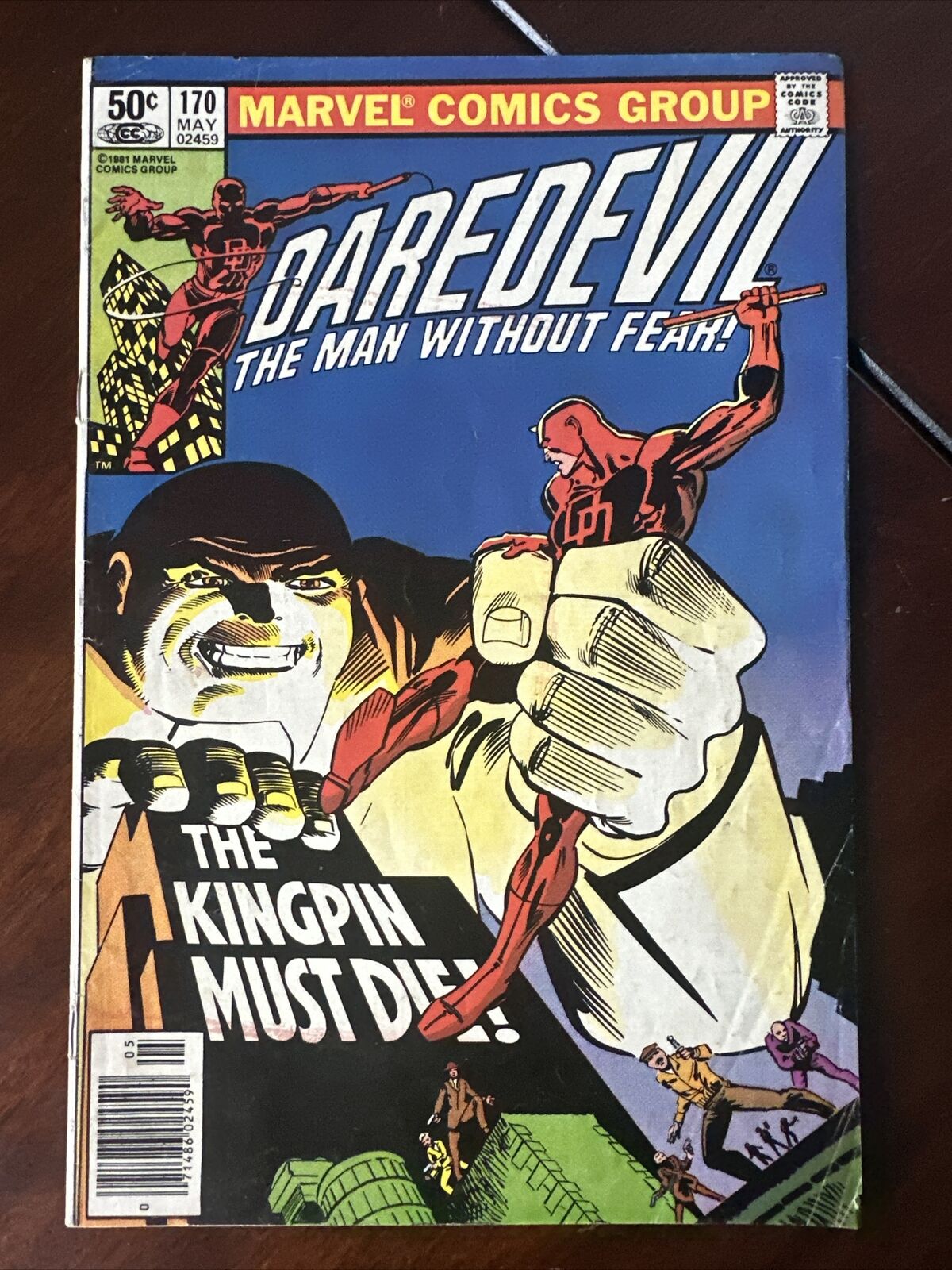 Daredevil #170 - 1st Kingpin Appearance in Daredevil (Marvel, 1981) Newsstand