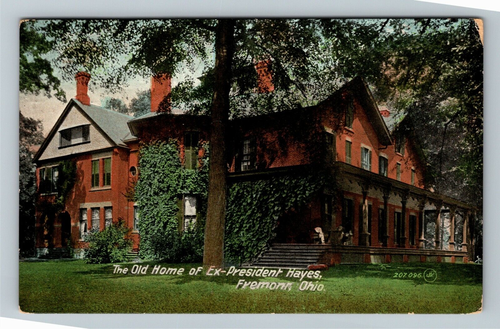 Fremont OH, Home Ex-President Hayes, Ohio c1909 Vintage Postcard