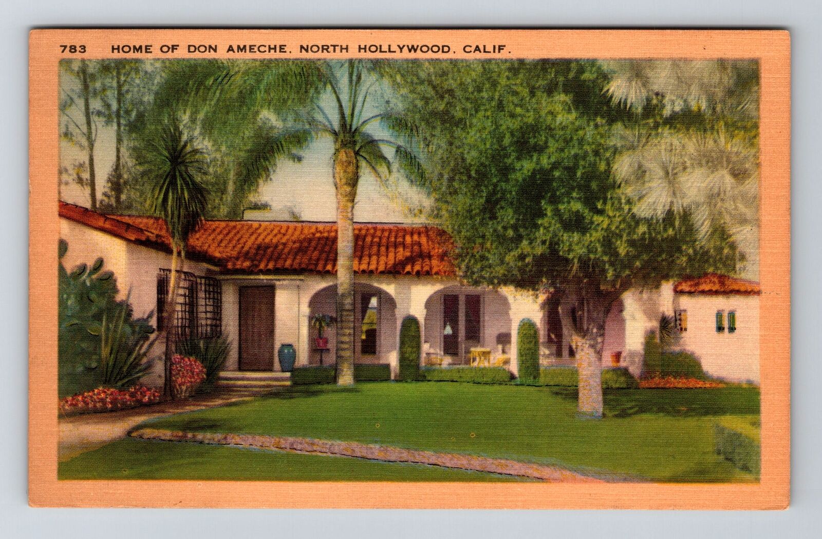 Hollywood CA-California, Home of Don Ameche, Vintage Postcard