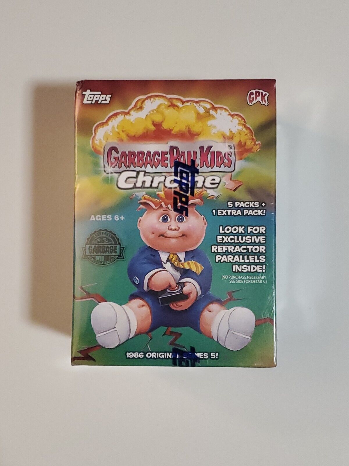 Topps 2022 Garbage Pail Kids Chrome Box 6 Packs 1986 Original Series 5  24 Cards