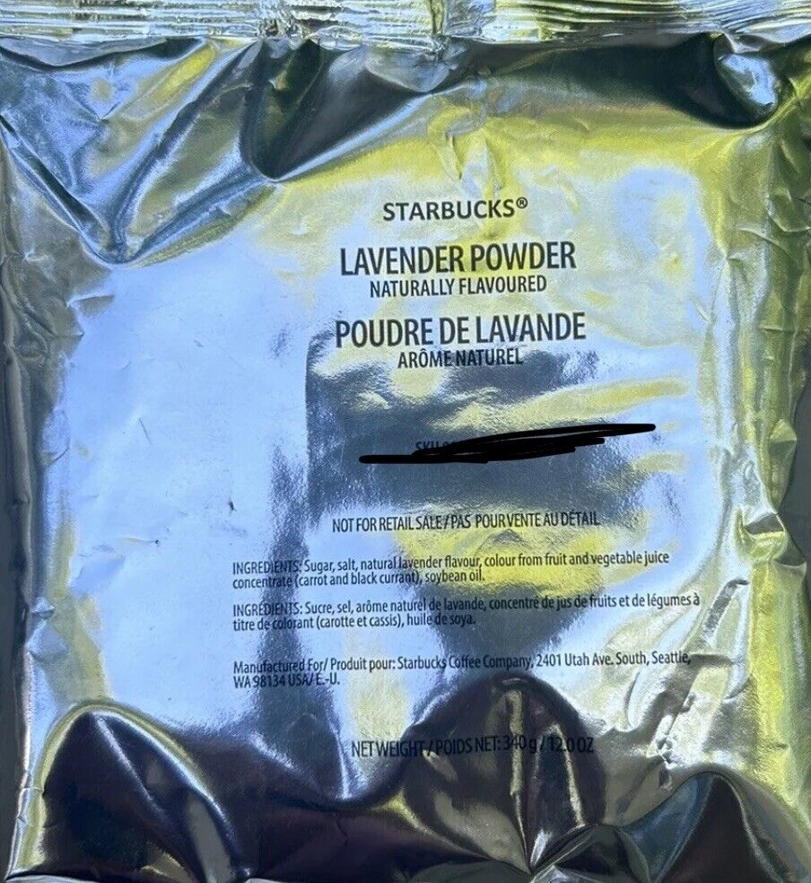 Starbucks Lavender Powder - 1 One Bag (12oz total) BB July 30 2024 DISCONTINUED