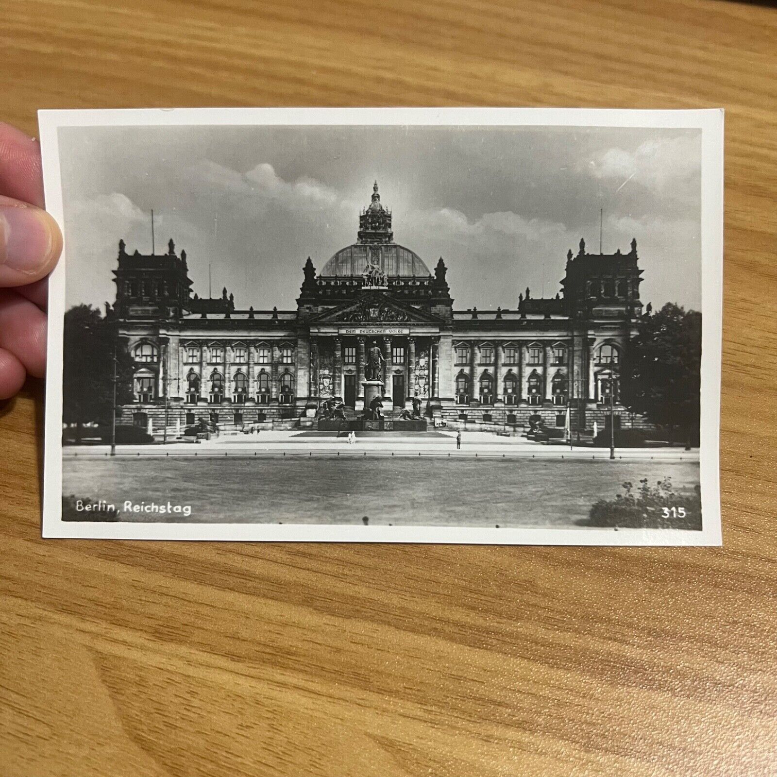 Vintage Postcard Photo Black White Berlin Reichstag 