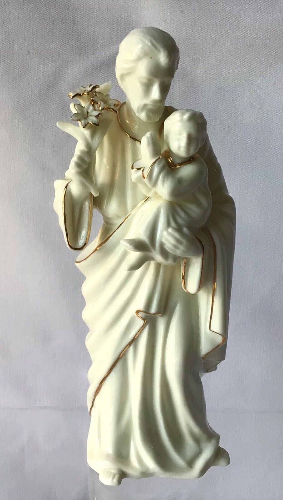 ST. JOSEPH with BABY JESUS Porcelain Figurine Lefton China 
