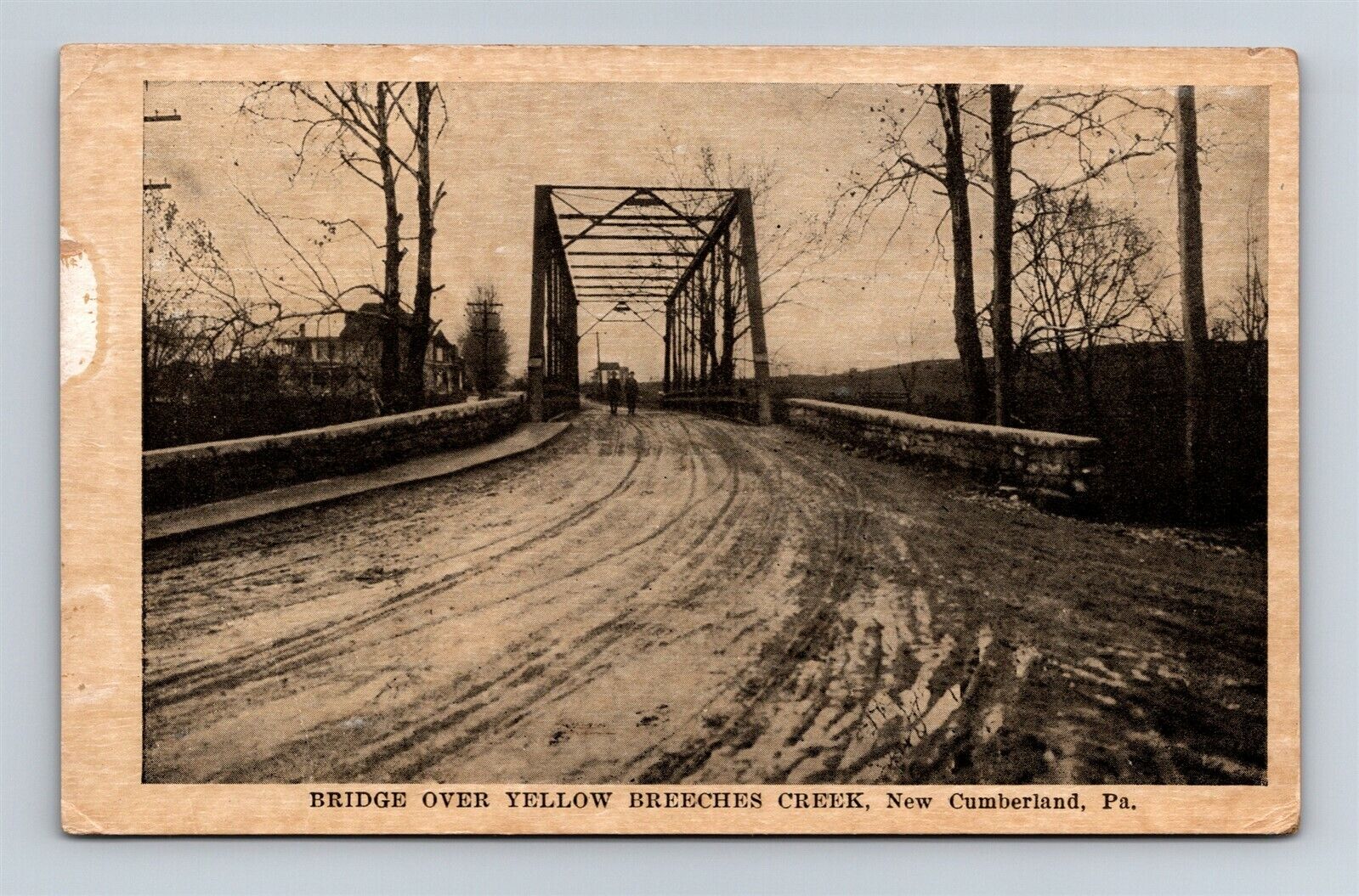 Postcard PA New Cumberland Pennsylvania Yellow Breeches Creek Bridge c1910s S23