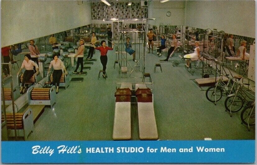 1960s MONTREAL, Canada Gym Advertising Postcard 