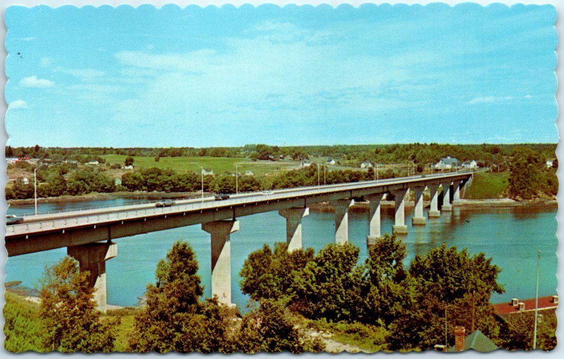Veterans Memorial Bridge - Spanning the Passagassawakeag River at Belfast, Maine