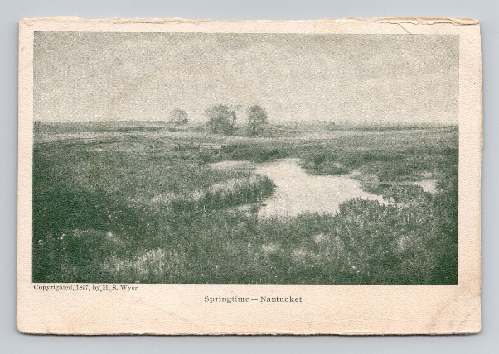 Postcard Springtime in Nantucket Massachusetts MA, Antique D15
