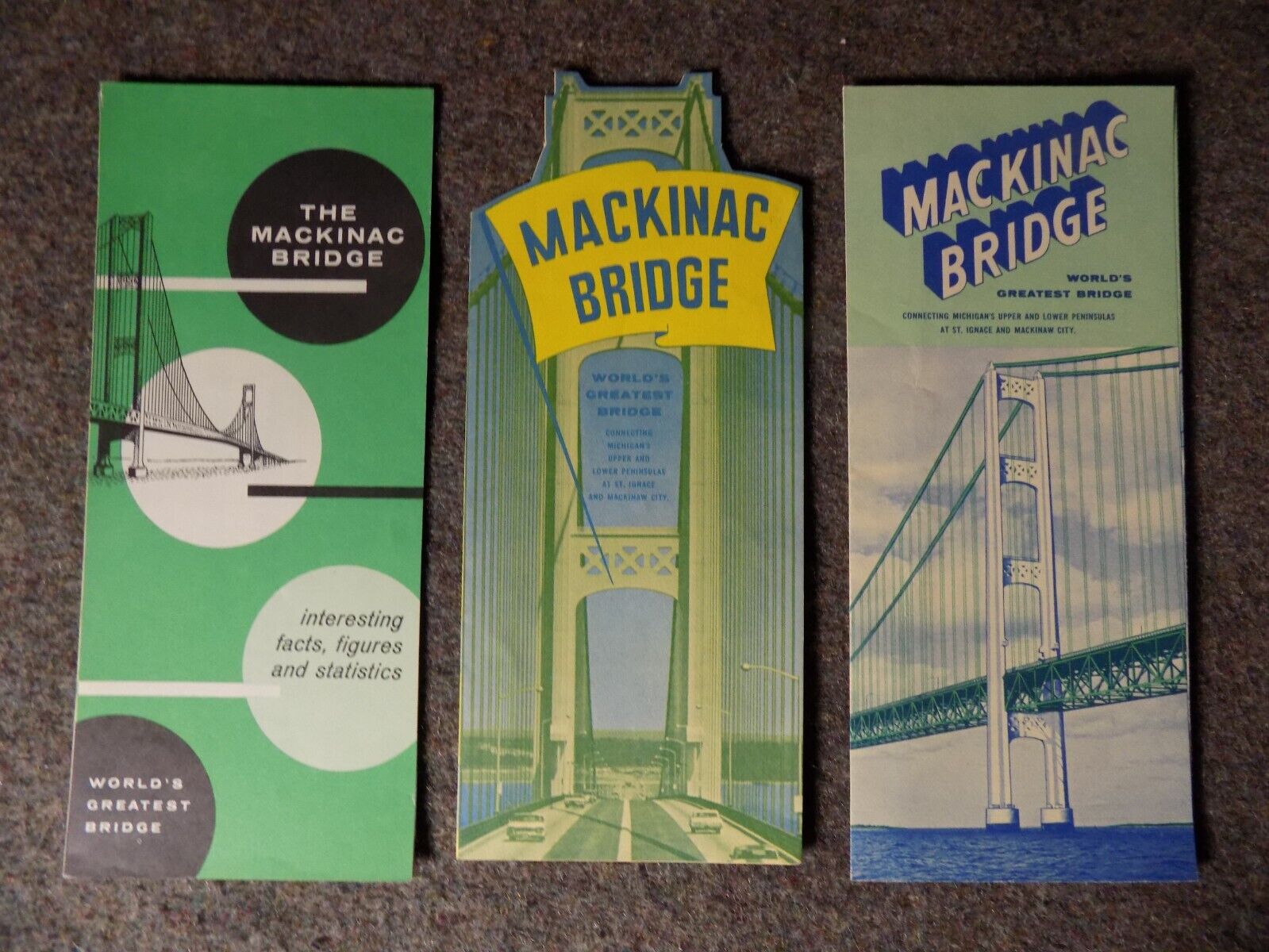 Mackinac Bridge Vintage Brochure Lot
