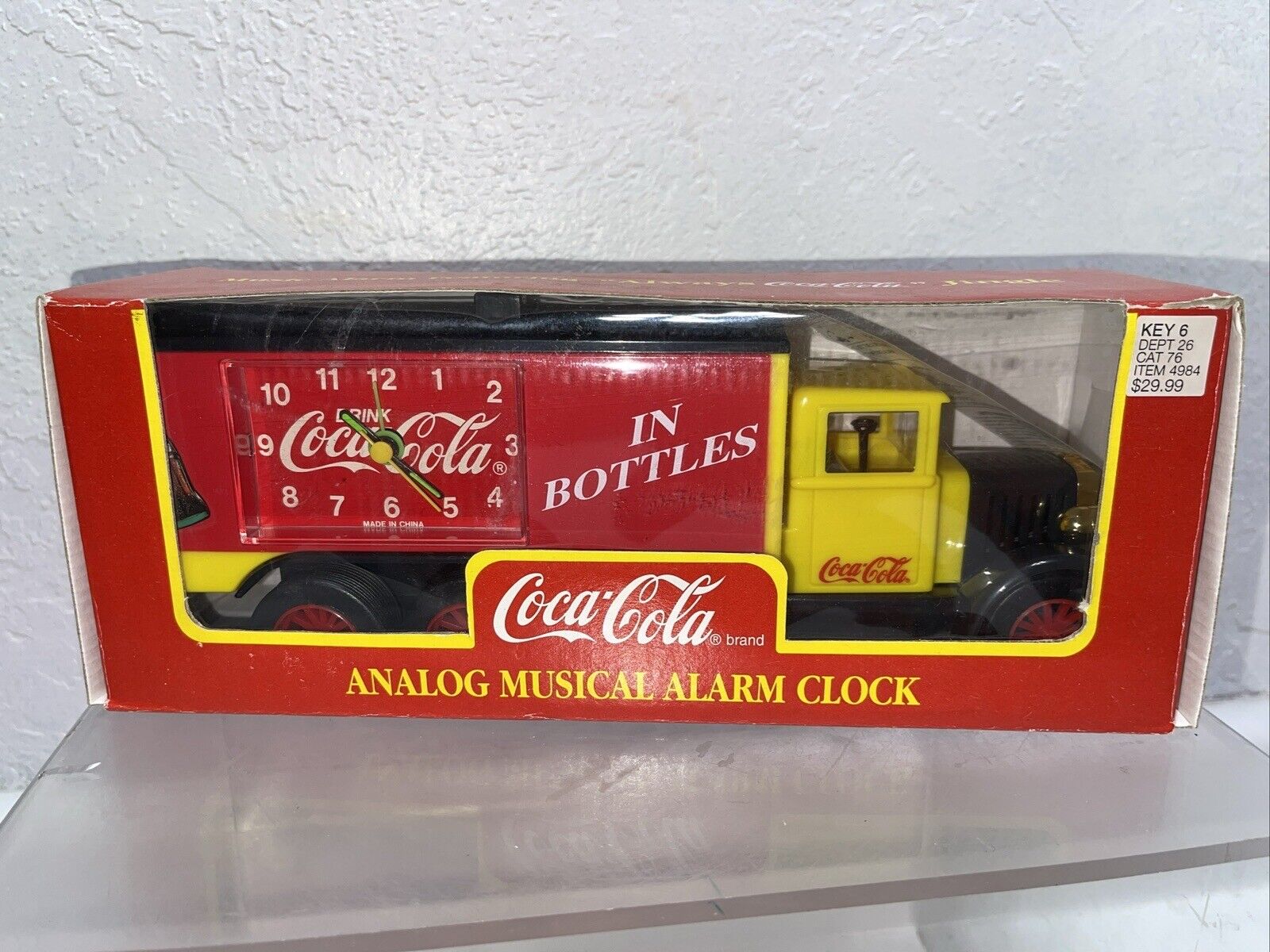 Coca Cola Analog Musical Alarm Clock Truck NEW IN BOX