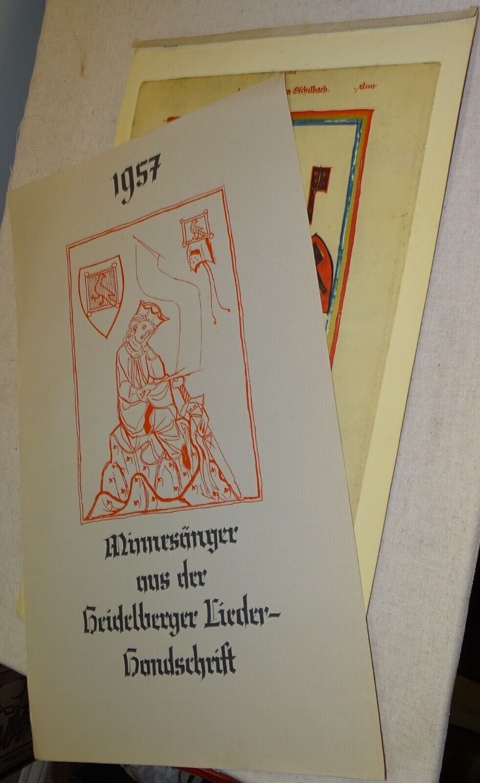 1957 German Calendar (Heidelberger Liederhandschrift ?)