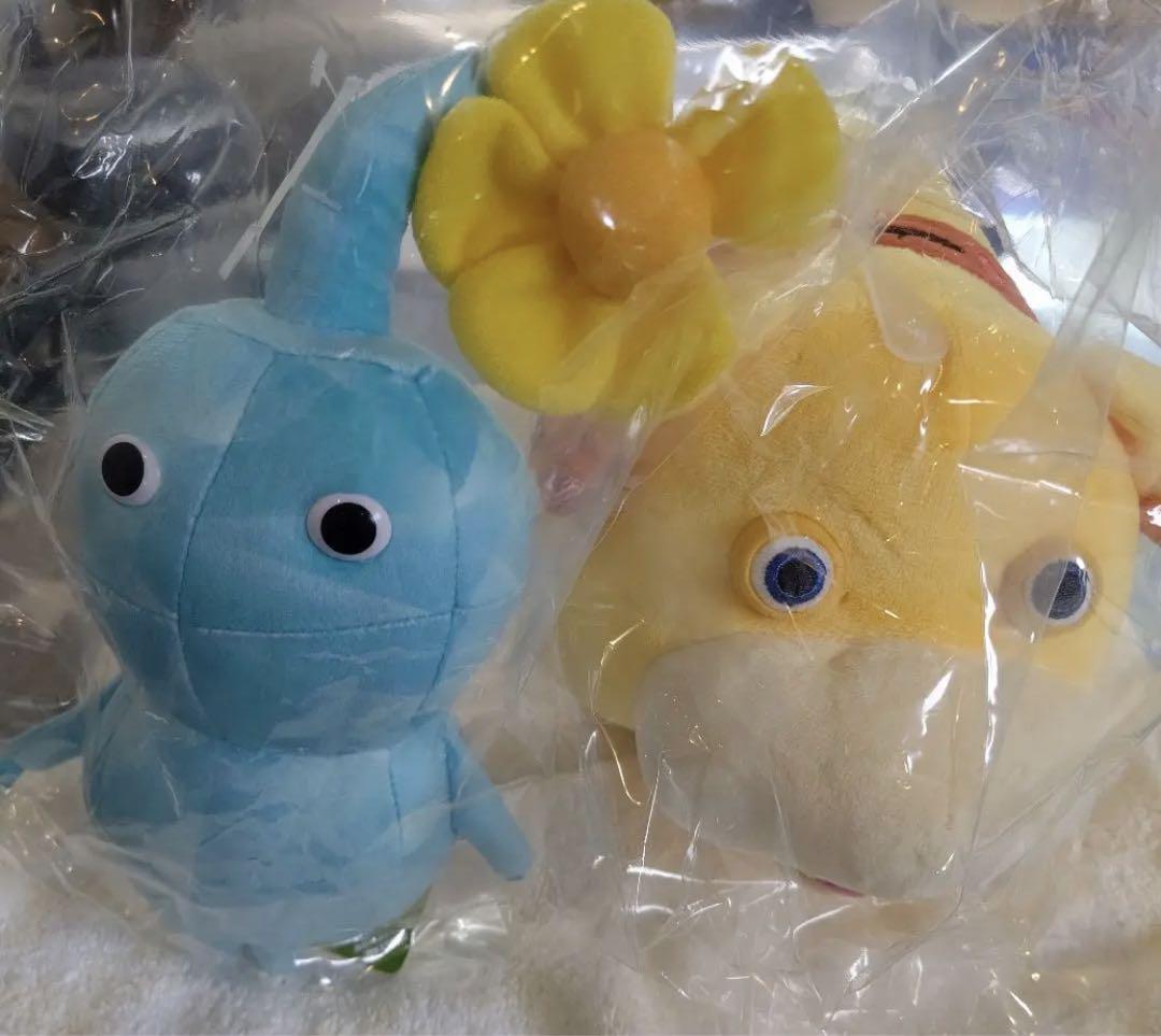Sanei Pikmin ALL STAR COLLECTION Oatchi & Ice Pikmin Plush Set Japan.