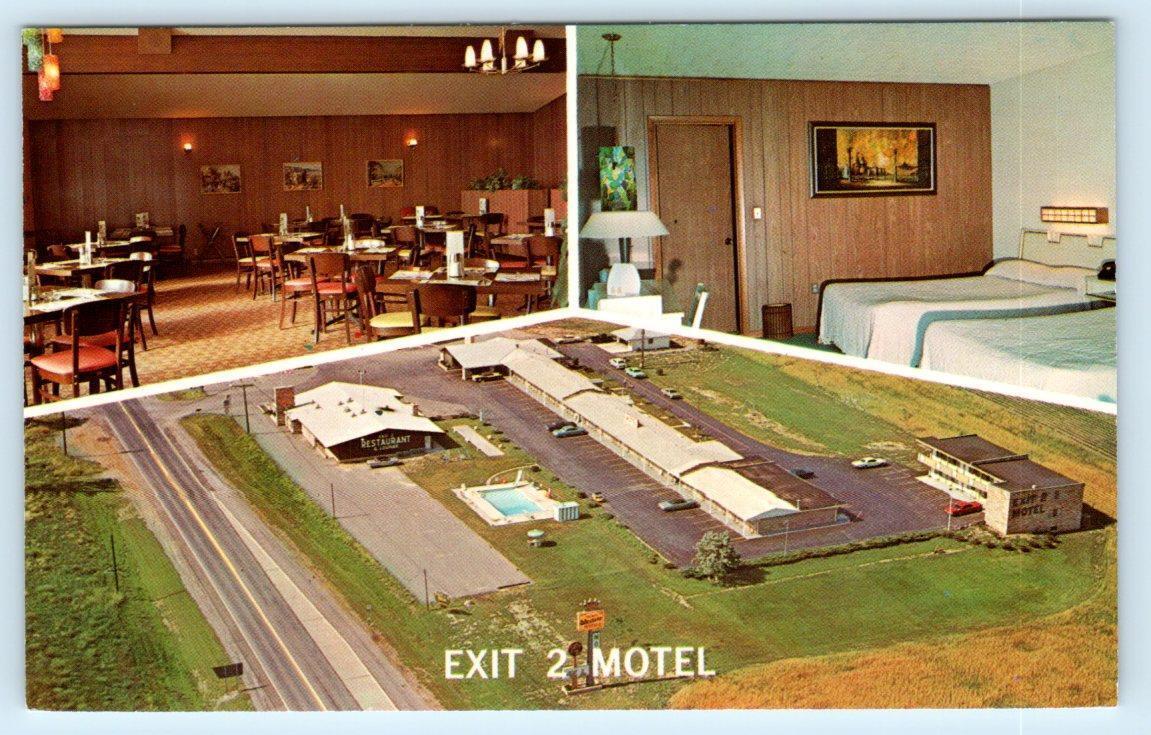 MONTPELIER, OH Ohio~ Roadside EXIT 2 MOTEL c1960s Williams County Postcard