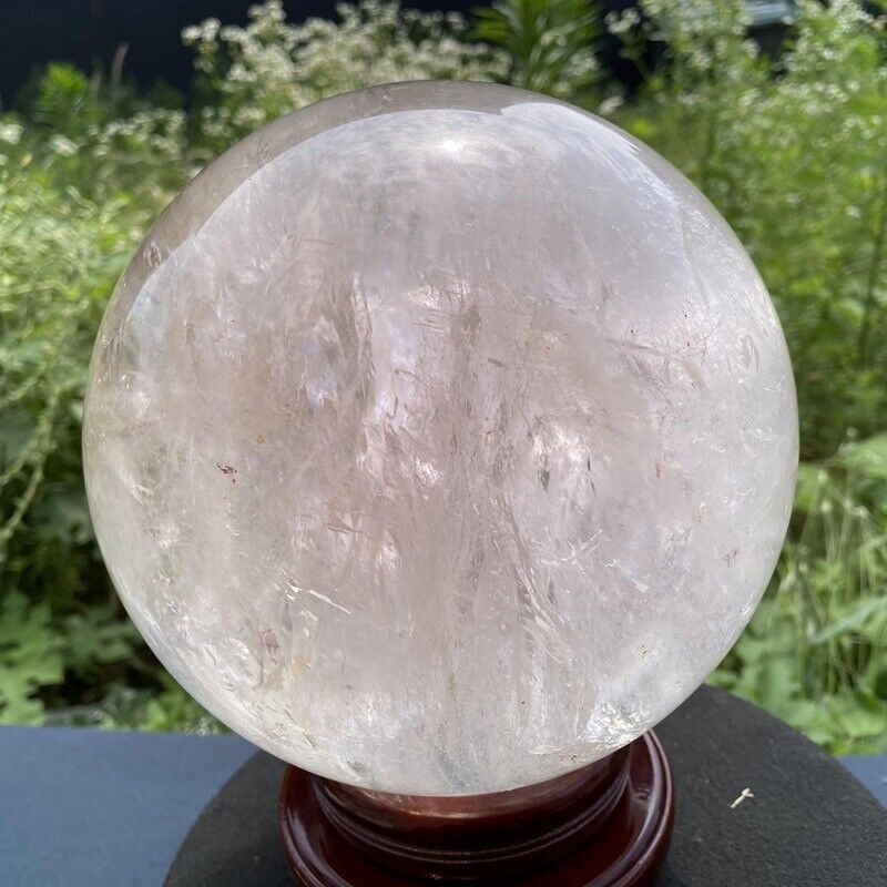 15.77LB Natural dear crystal Quartz hand Carved ball mineral crystal Reiki