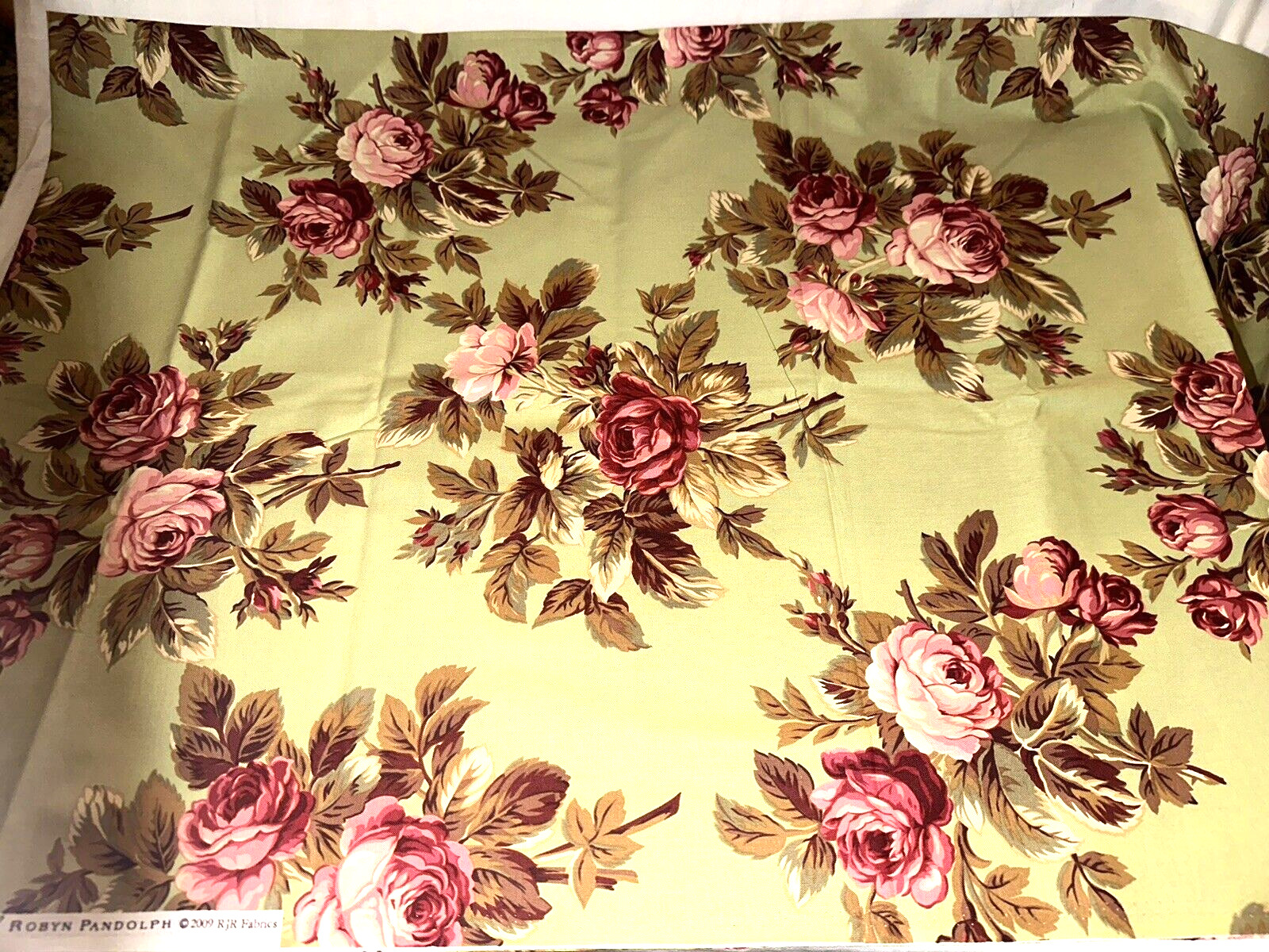 2-Yards Roses de Noel Cotton FABRIC by Robyn Pandolph for RJR Fabrics*
