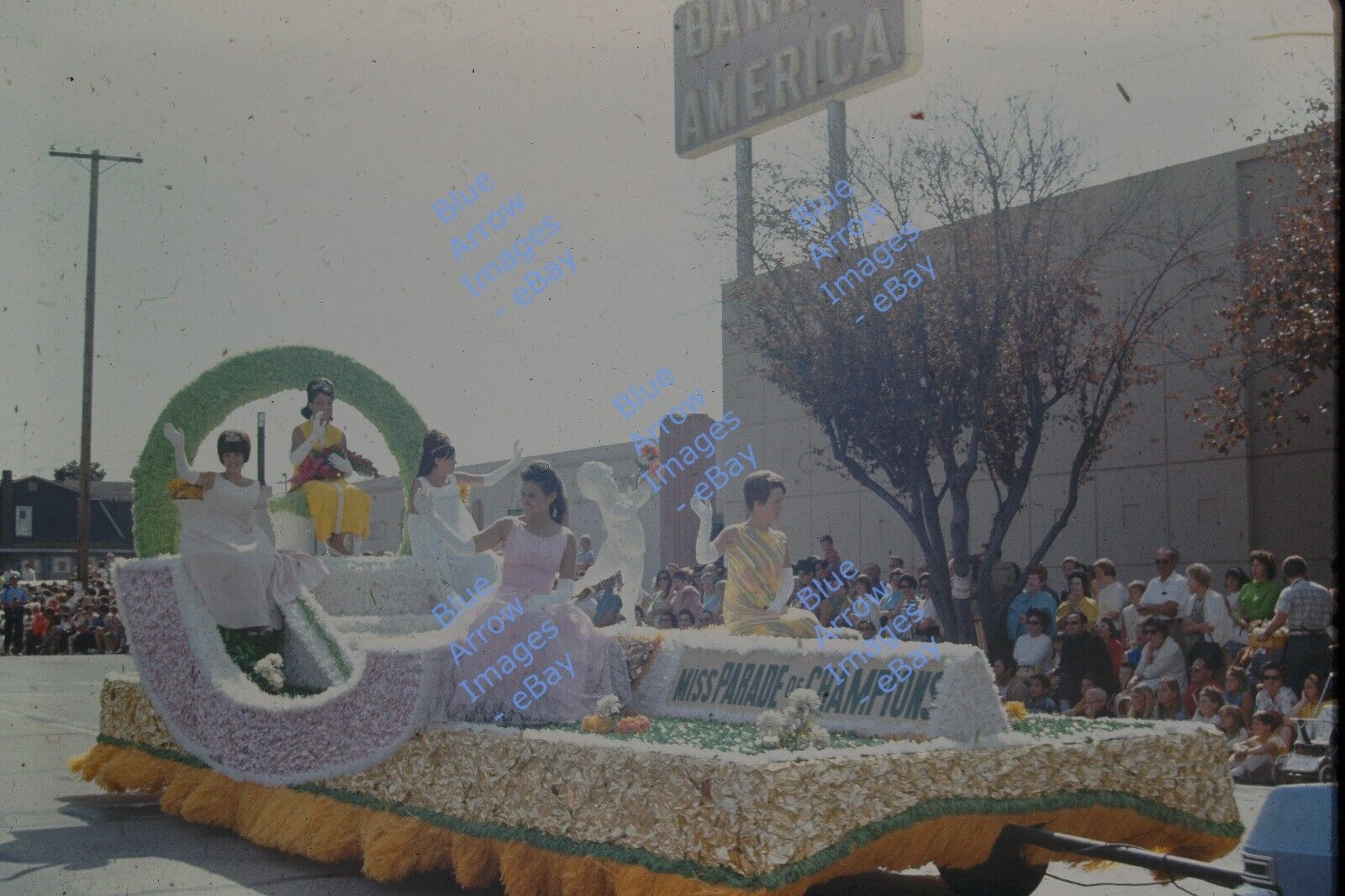 1968 35mm slide Parade of Champions Float San Jose California #1438