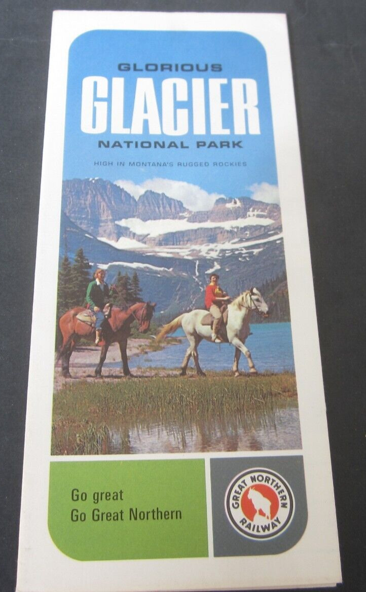 Old  1964 - GREAT NORTHERN RAILWAY - Glorious Glacier National Park - BROCHURE