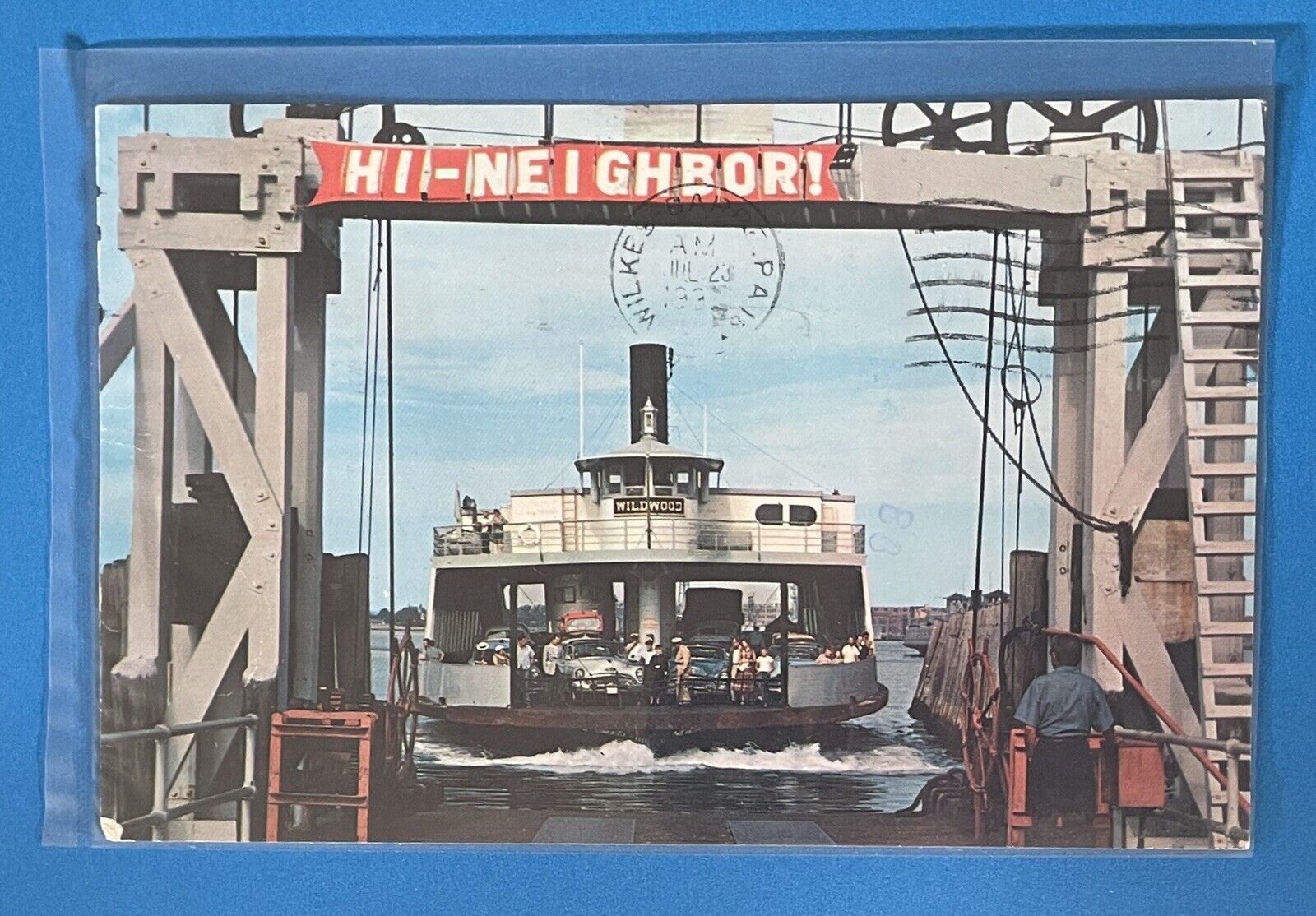 Jamestown Ferry Boat Wildwood Arriving at Newport RI Rhode Island Postcard