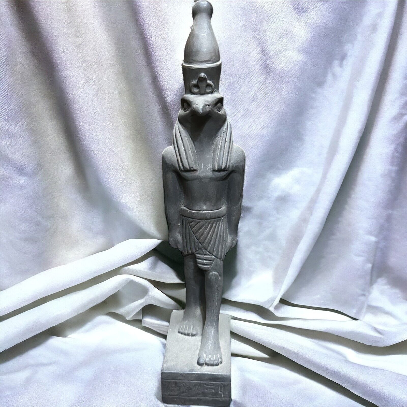 UNIQUE ANCIENT EGYPTIAN ANTIQUES Black Statue Large Of God Horus Falcon Egyptian