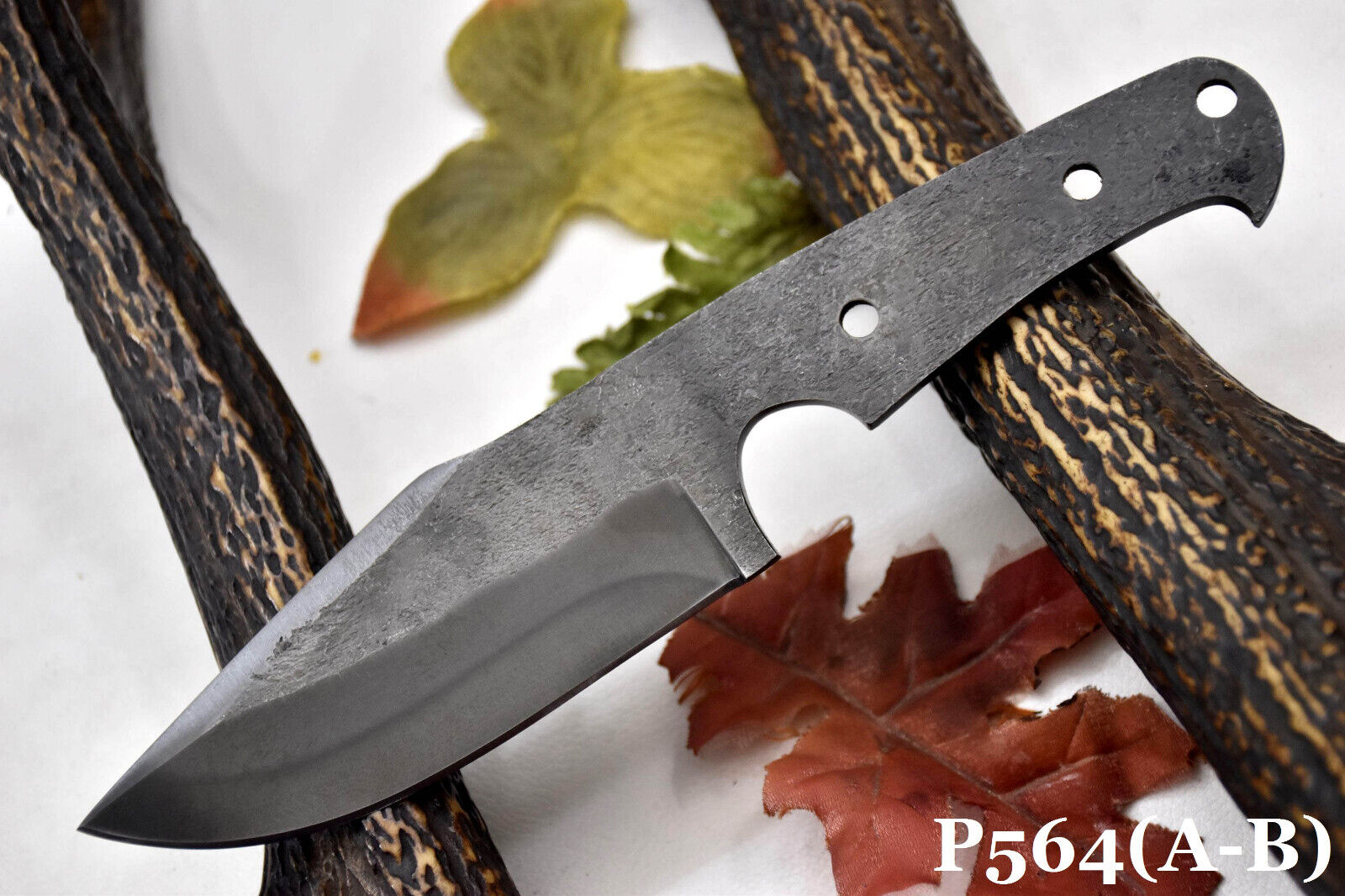 Custom Hammered 1095 High Carbon Steel Blank Hunting Knife,No Damascus (P564-A)