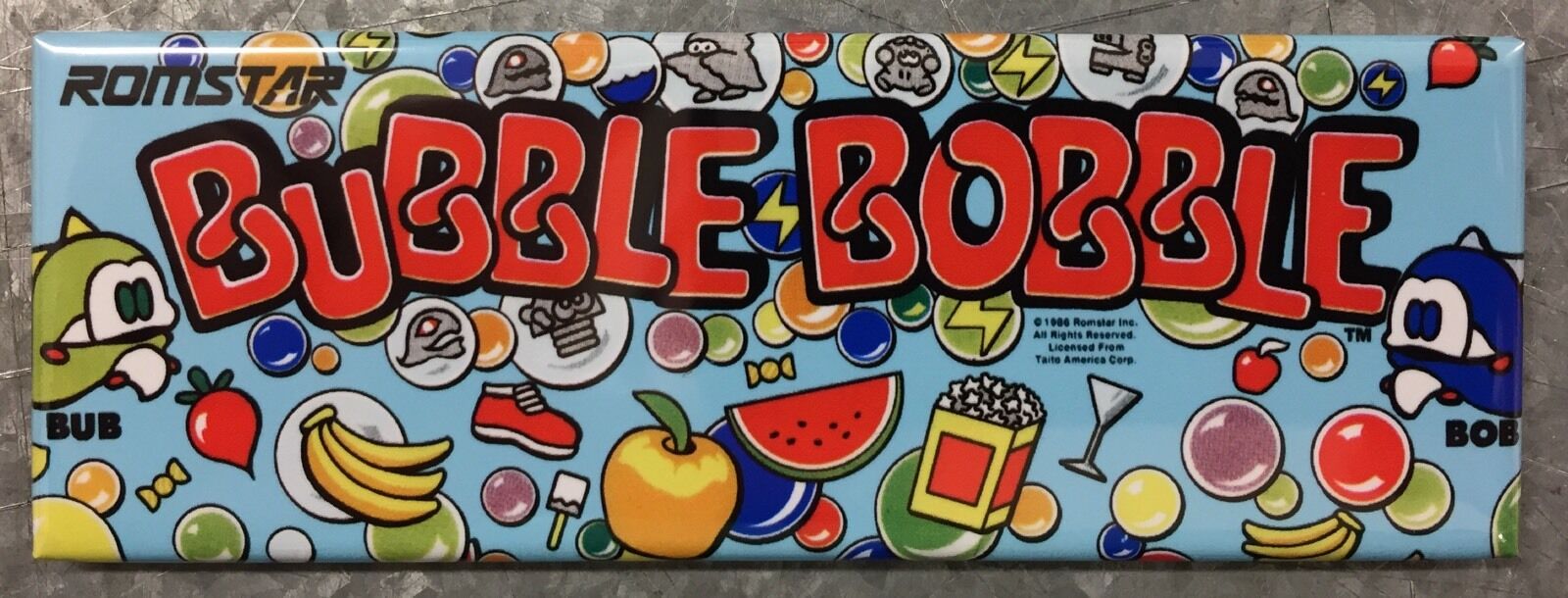 Bubble Bobble Arcade Game Marquee Fridge Magnet
