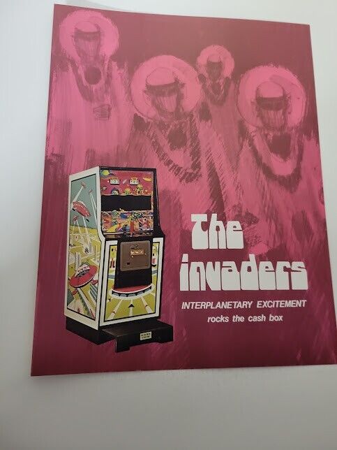 Flyer   MIDWAY  THE INVADER    Arcade Video Game advertisement original see pic