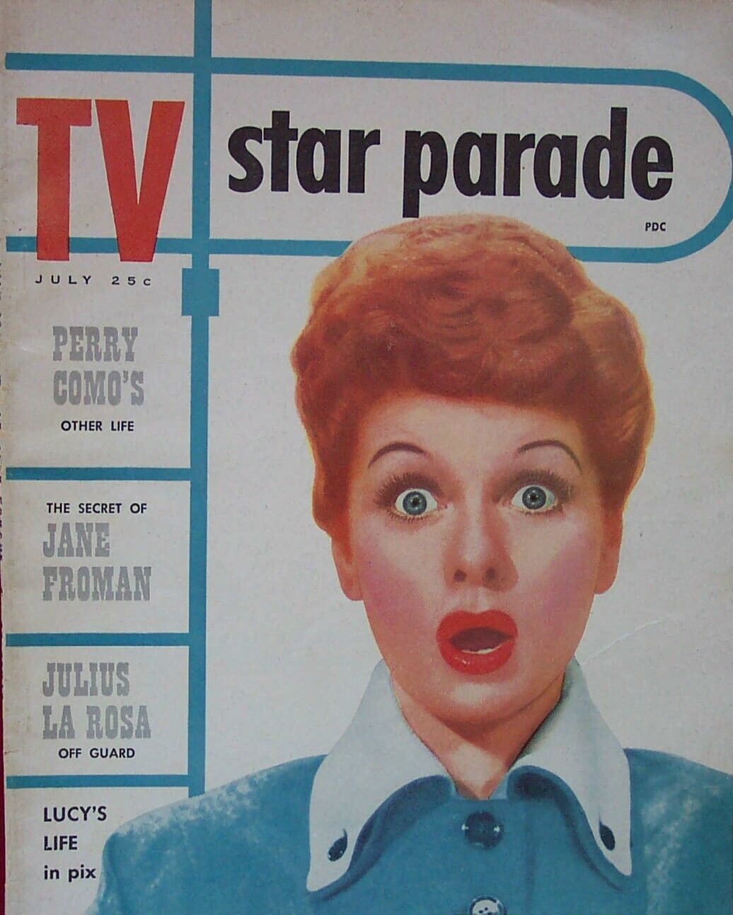 LUCILLE BALL - TV STAR PARADE MAGAZINE -  JULY 1953