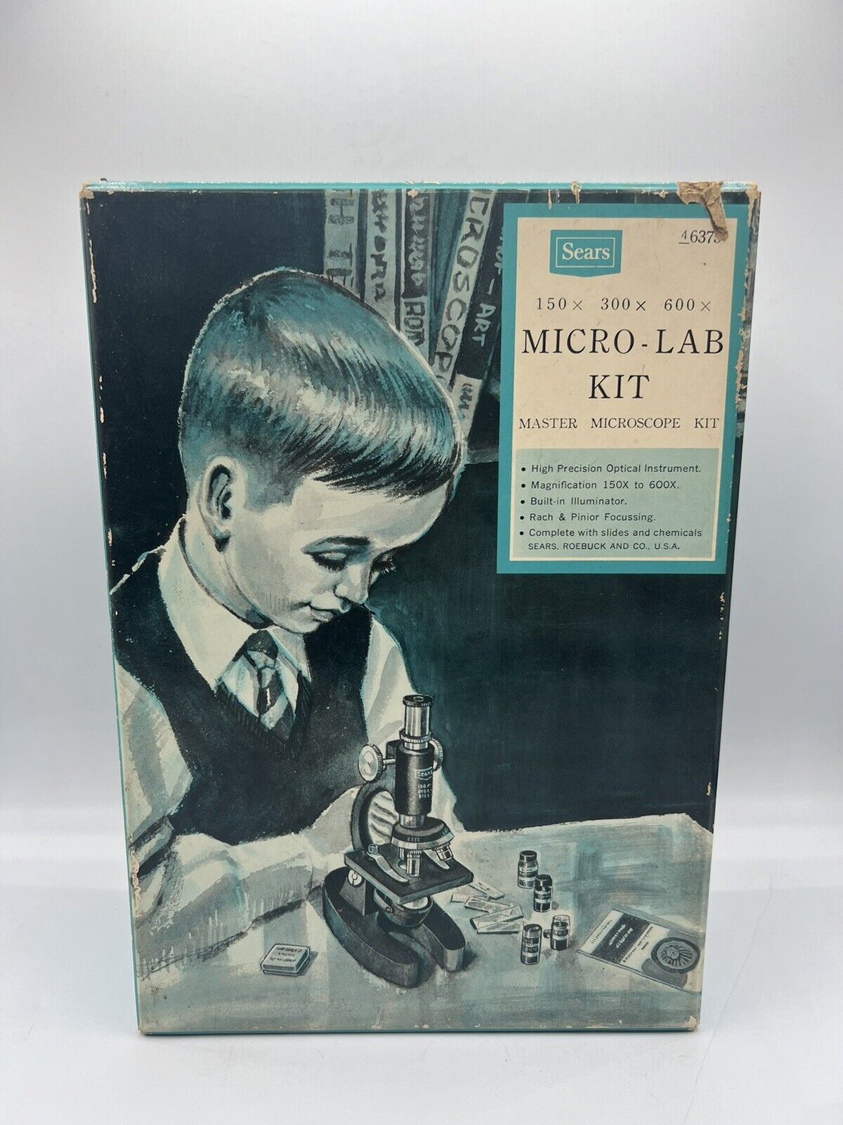 Vintage Sears Micro Lab Kit Master Microscope Kit 6375 Complete in Box