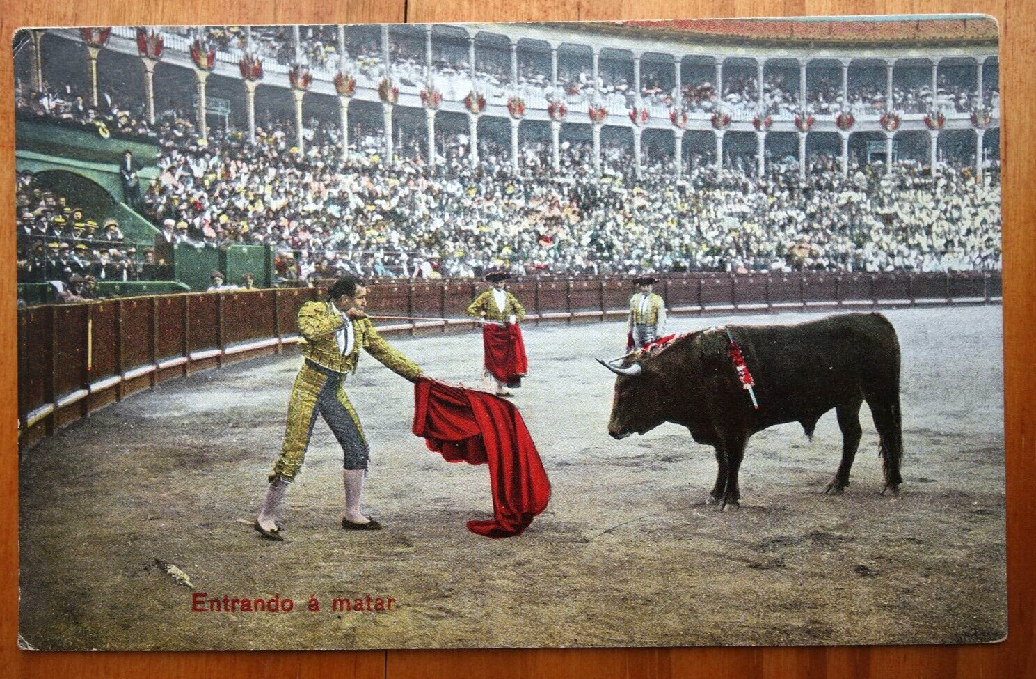 Bullfighting - entrado a matar postcard