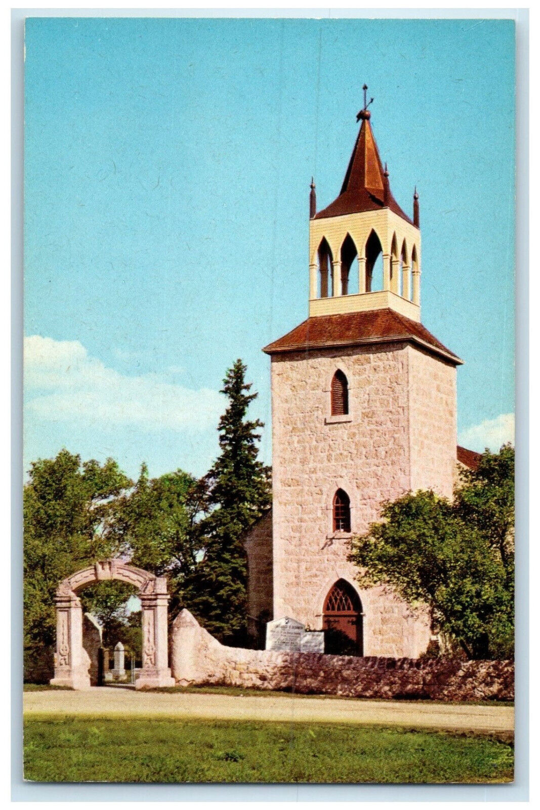 c1950\'s Old St. Andrew\'s Church Manitoba Canada Vintage Unposted Postcard