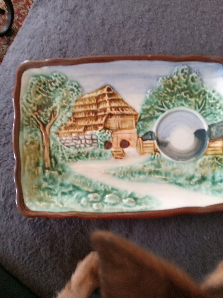 Vntg EPP & Co. Paul\'s Gifts 1898 Est Lunch  Plate Handpainted Cottage Scene 8X6