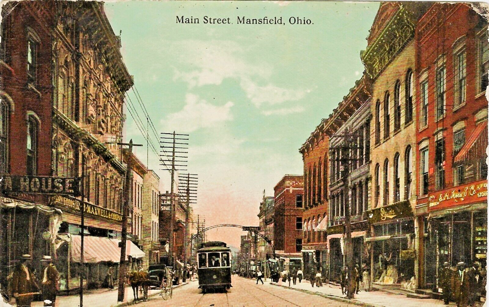 Mansfield OH S.H. Knox 5 & 10 & Maxwell & Co Dry Goods on 1913 Main Street
