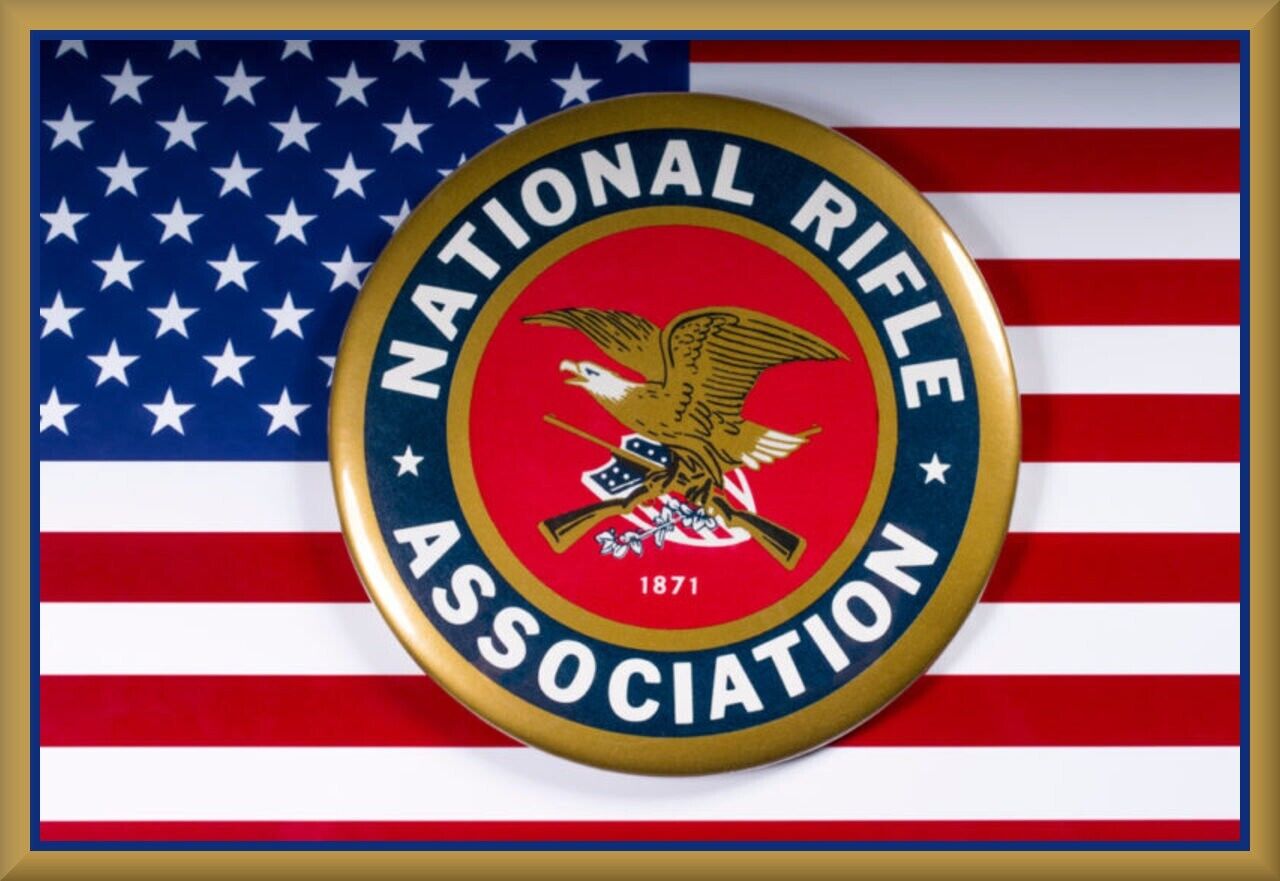 National Rifle Assoc., NRA w/US flag, Refrigerator Magnet, 42 MIL Thickness