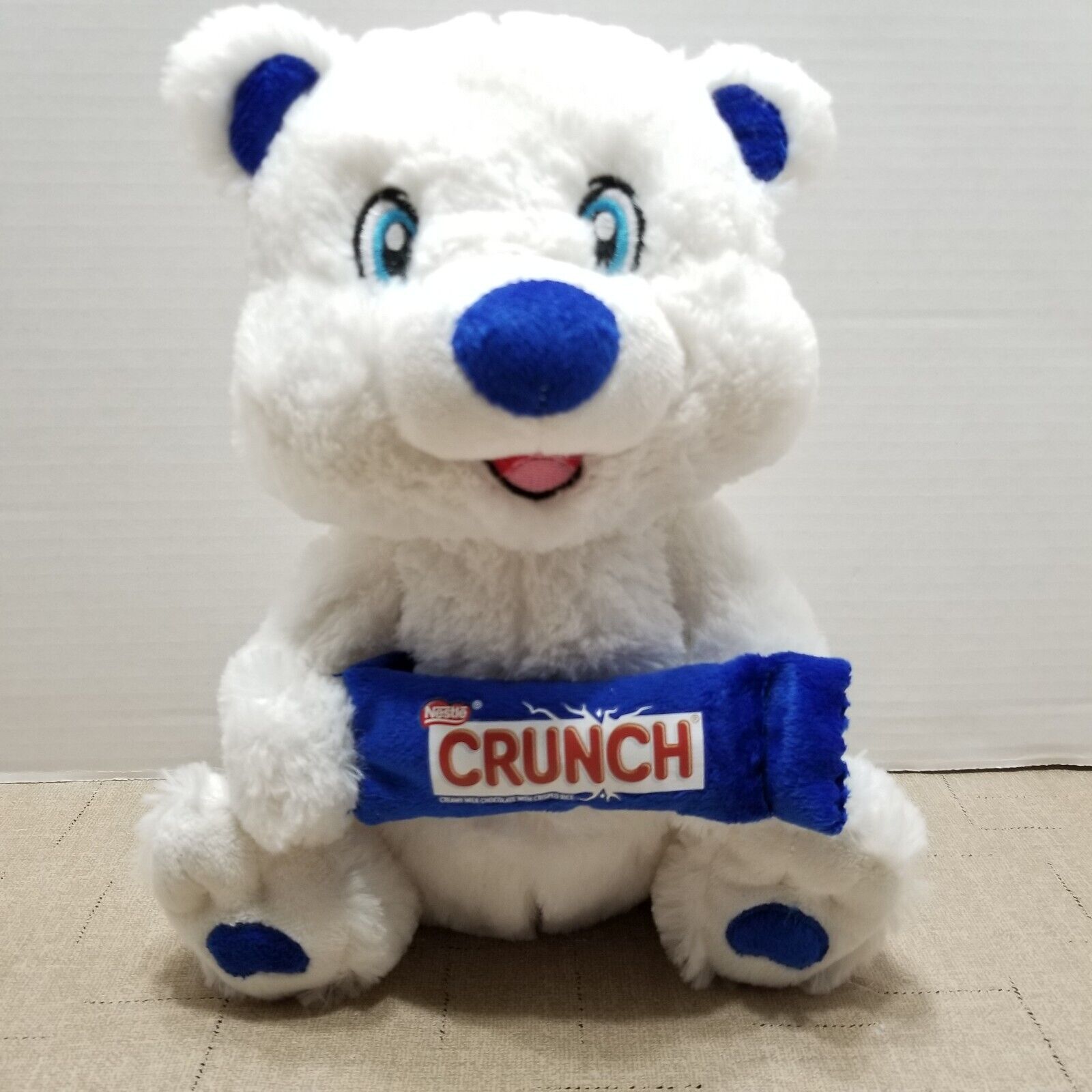 Nestle Crunch Candy Bar Teddy Bear Plush White Stuffed Animal Kelly Toy Small