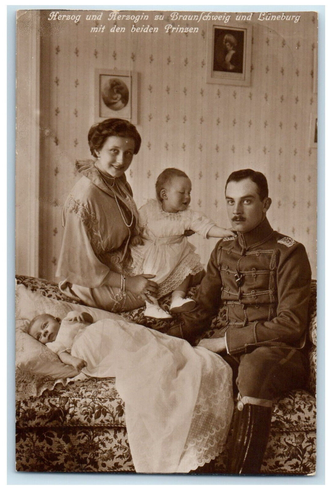 1915 Royalty Duke Duchess Luneberg Braunschweig Germany RPPC Photo Postcard
