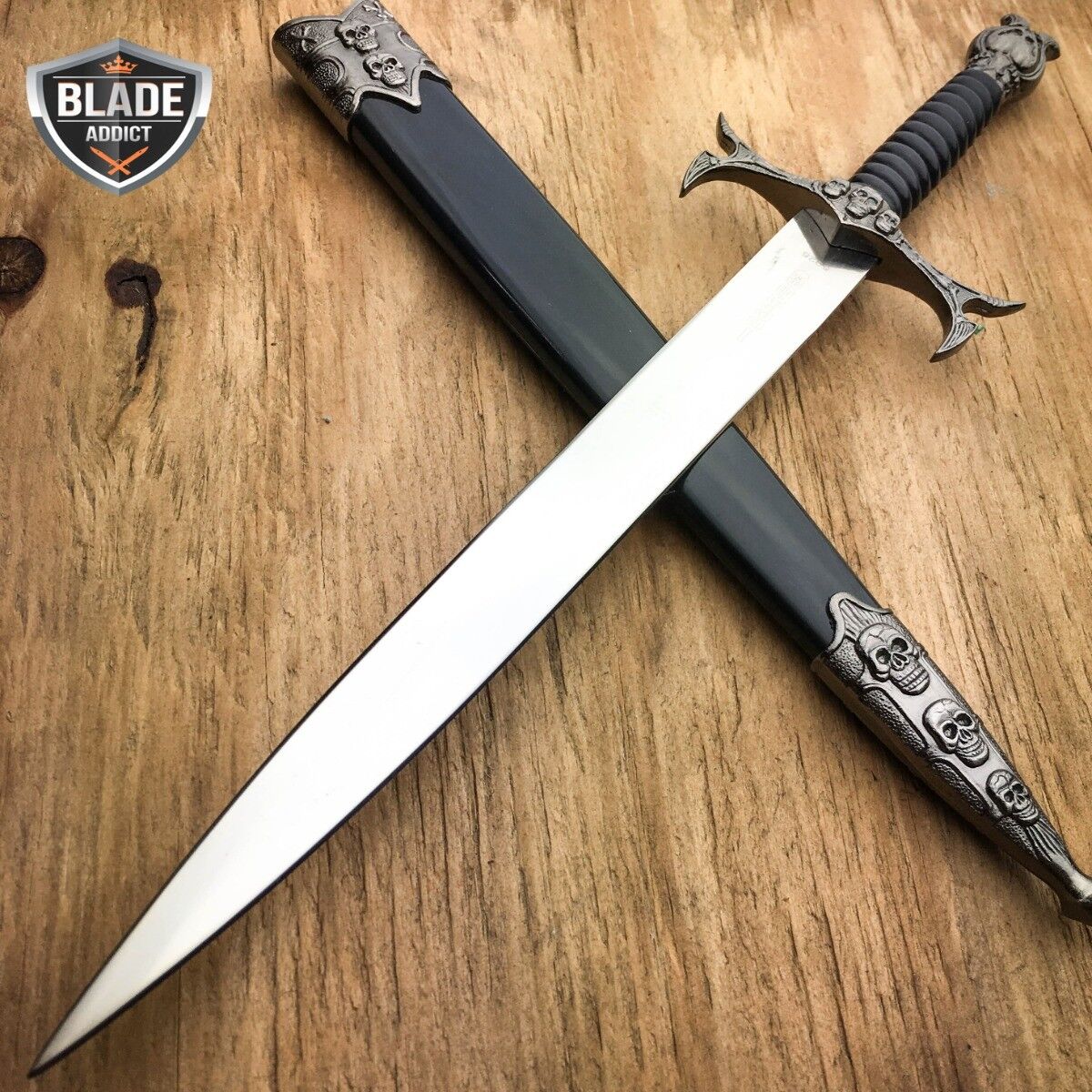 DEMON SKULL BONES MEDIEVAL TRIBAL FANTASY DAGGER Historical Short Sword KNIFE