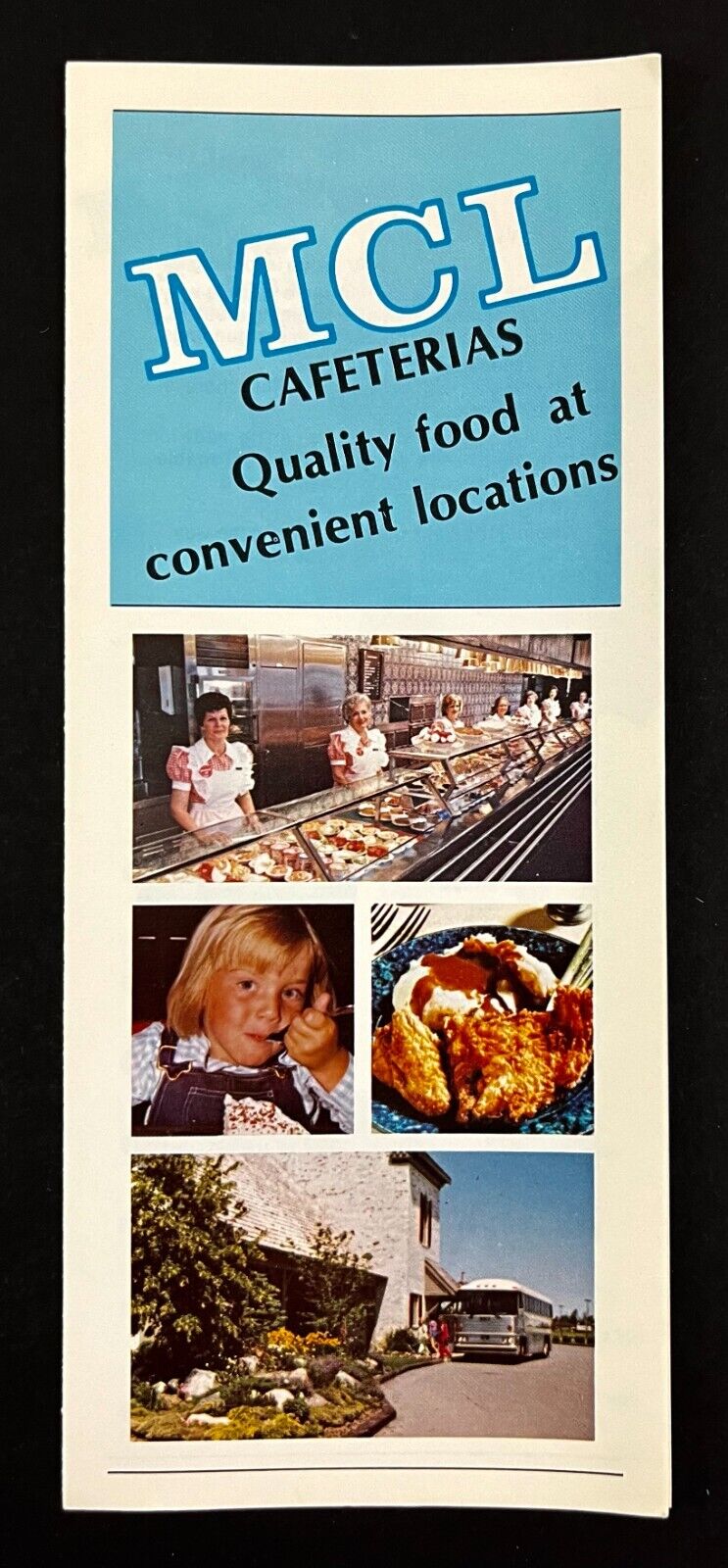1970s MCL Cafeteria Midwest Illinois Indiana Ohio Restaurant Vtg Brochure Map
