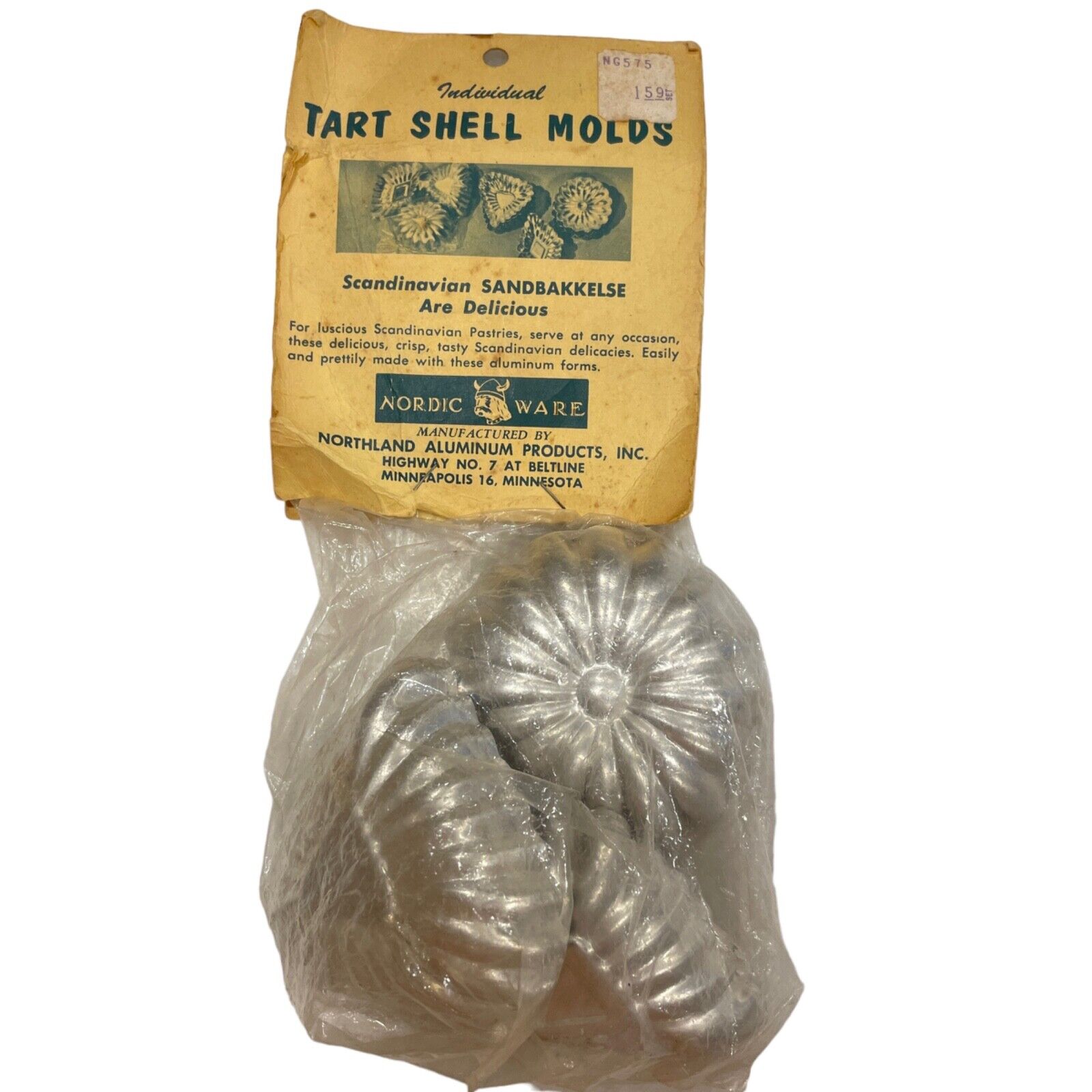 Vintage Tart Shell Molds Nordic Ware Sandbakkelse Recipes 12 in Pack NOS New