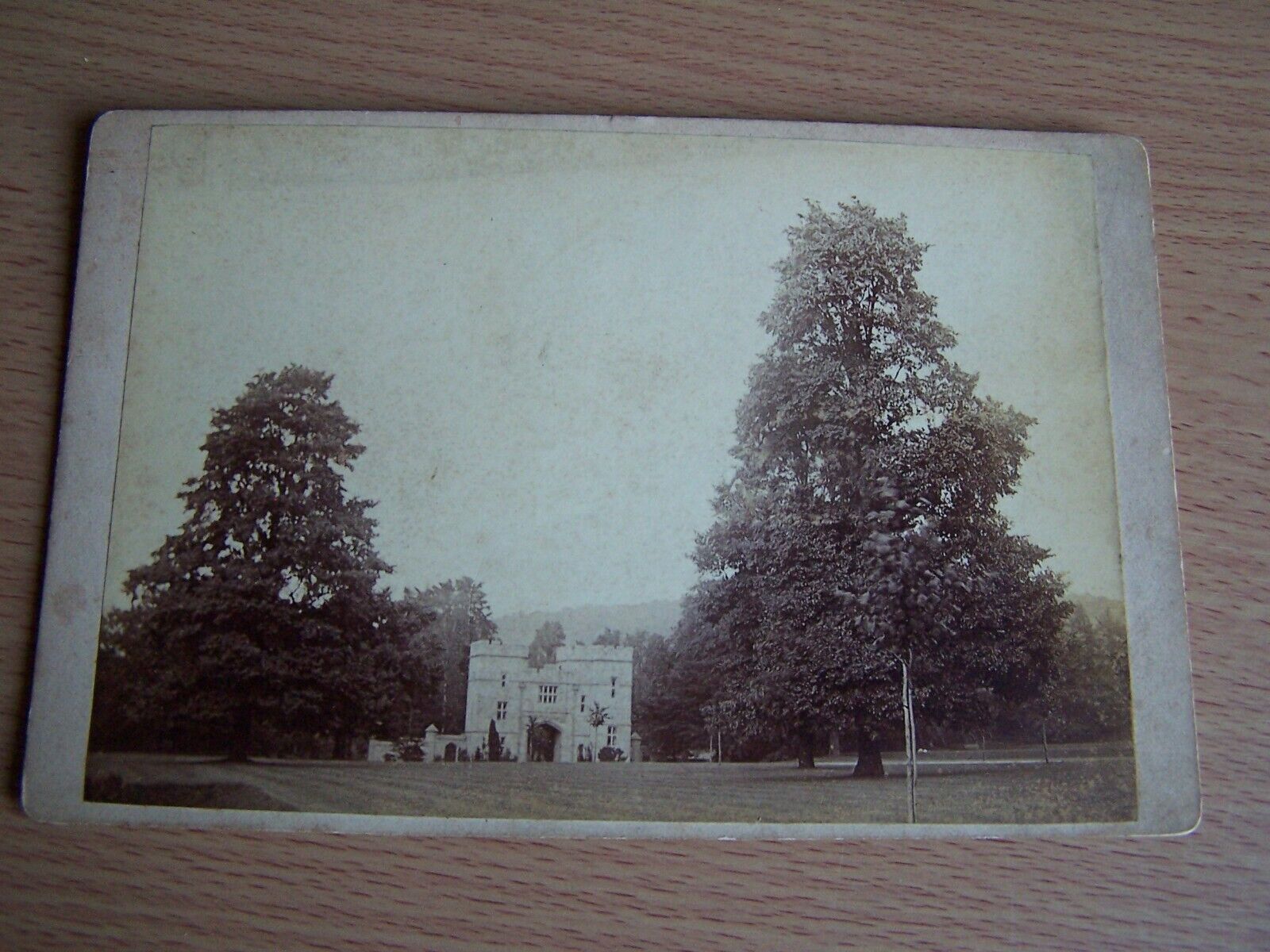 Original Cabinet Card of Sudeley Castle Cotswolds Wood Photographer Winchcombe