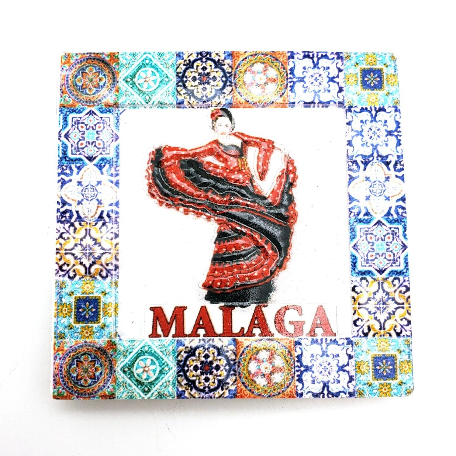 Malaga Spain Refrigerator Fridge Magnet Travel Souvenir City Flamenco Dancer