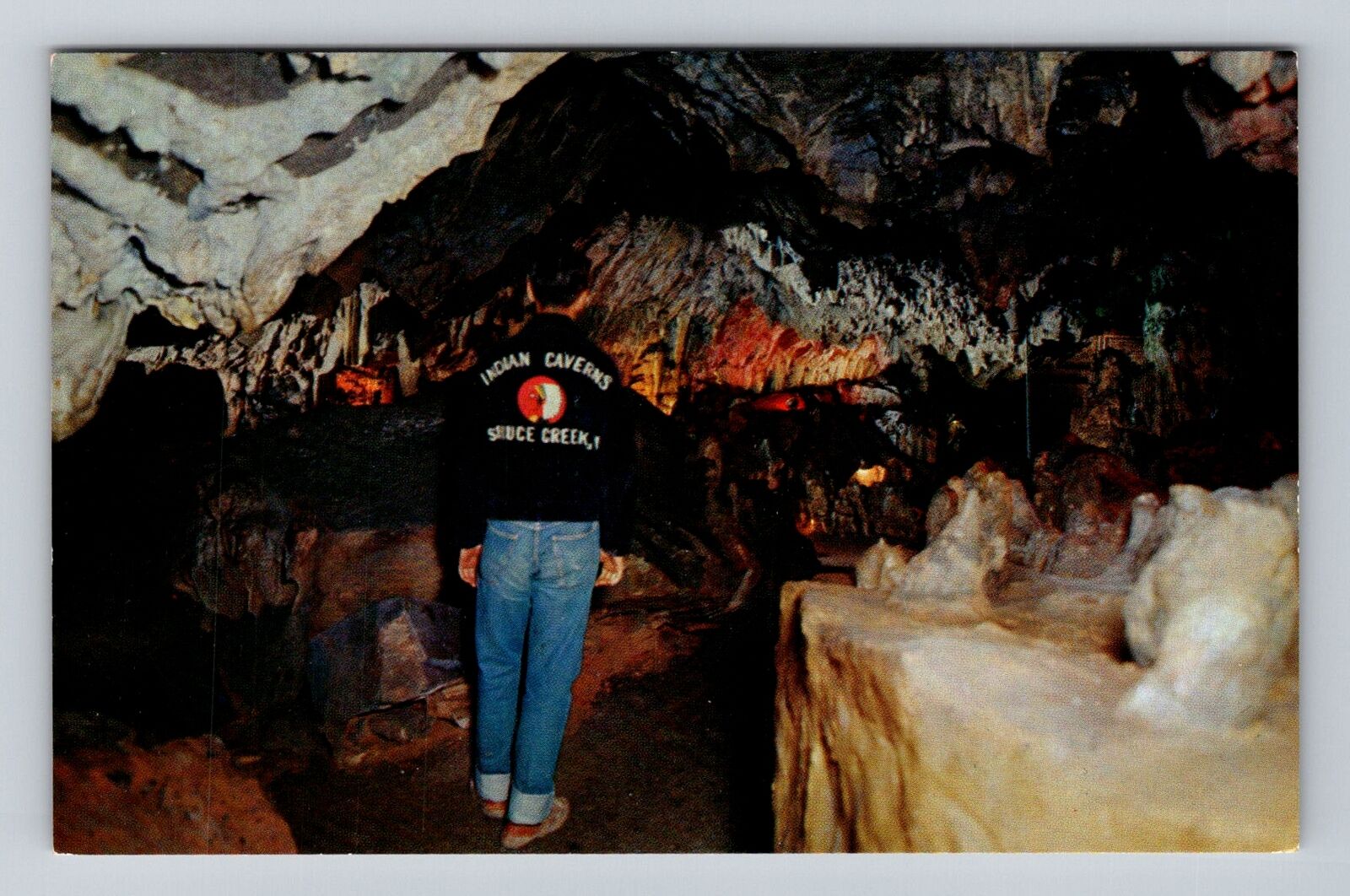 Spruce Creek PA-Pennsylvania, Indian Relic Room Indian Caverns Vintage Postcard