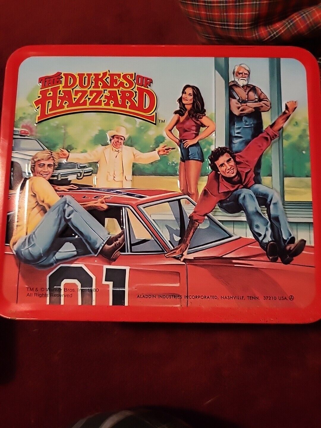 Vintage Dukes Of Hazzard Metal Lunch Box With Thermos And Original Tag