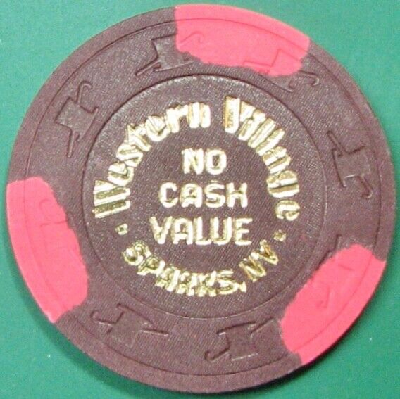 NCV Casino Chip. Western Village, Sparks, NV. Brown. Y74.