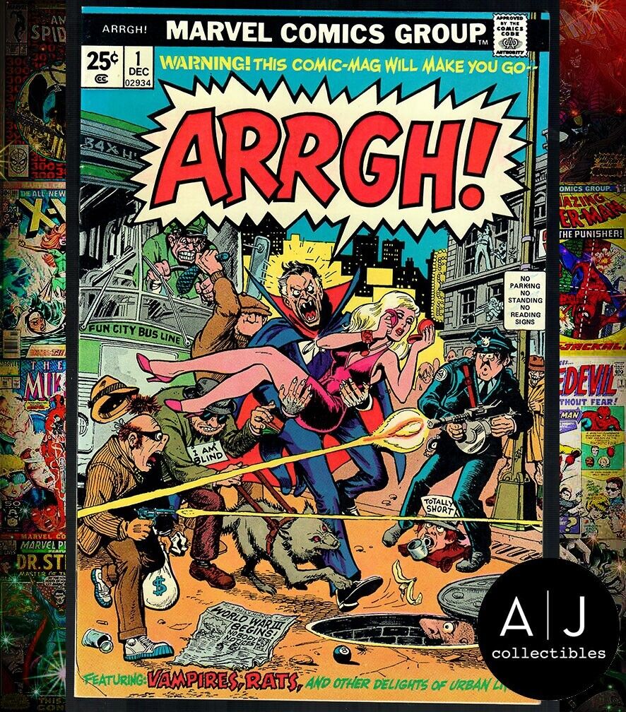 ARRGH 1974 #1 VF+ 8.5 Marvel Comics Bronze Age Satire Humor 1974
