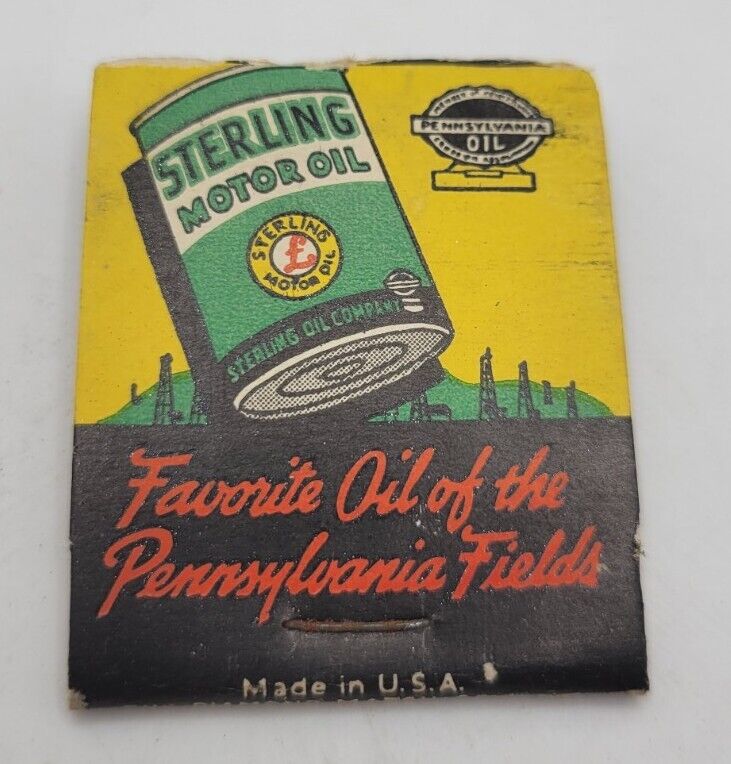 Vintage Sterling Gasoline & Motor Oil Advertising Matchbook