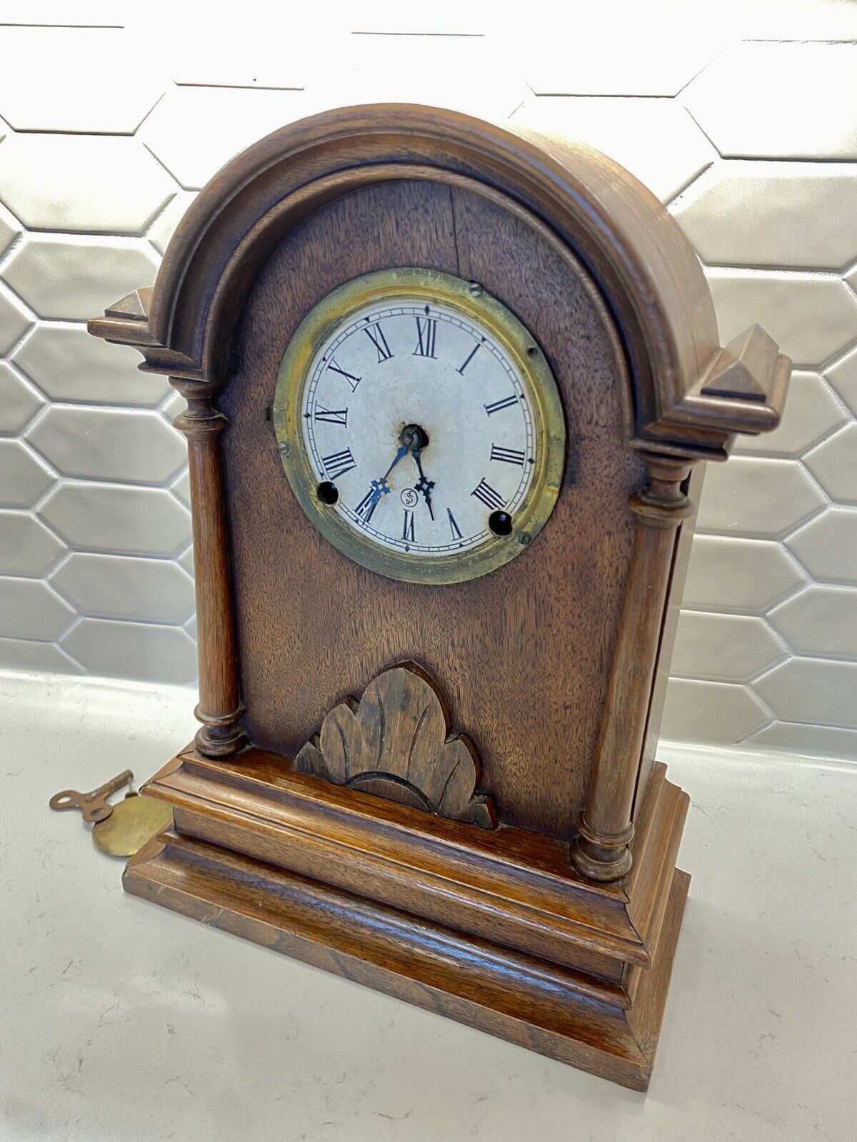 Antique WATERBURY Clock Co. Mantel Clock - Pat. May 10 1859