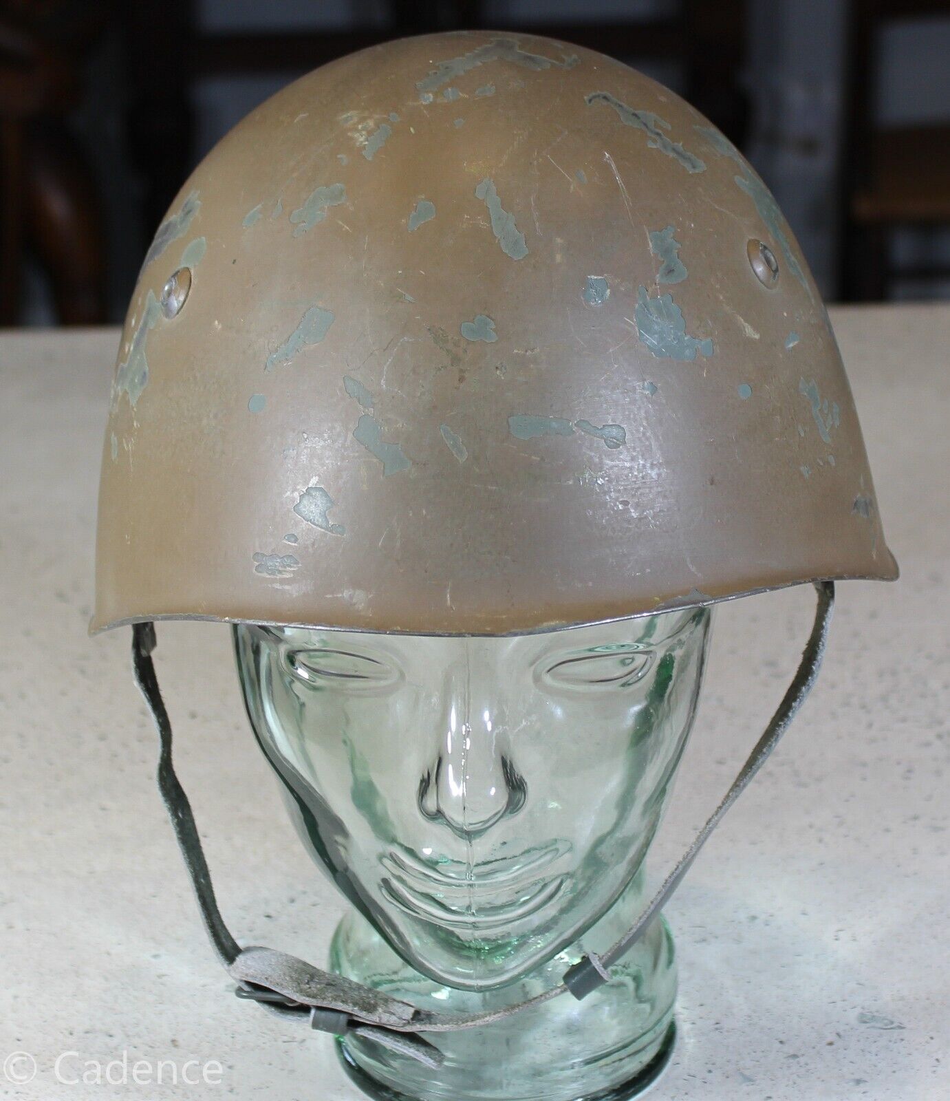 WW2 Italy Italian M33 Steel Combat Helmet Huge Sz 59 Complete Liner & Strap #8