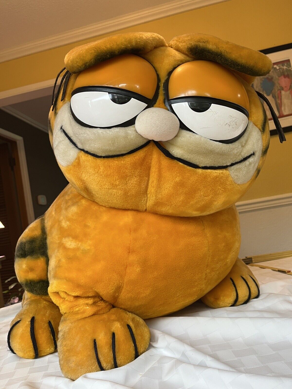 1981 Garfield DAKIN & Co Cat JUMBO Giant Large Heavy Stuffed Plush Sitting 24\